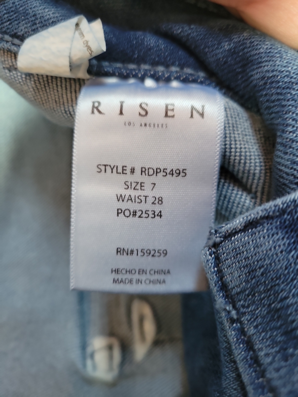 Risen High Rise Wide Leg Cargo Jeans Utility Denim Pants Size 28 Stretch - Picture 6 of 12